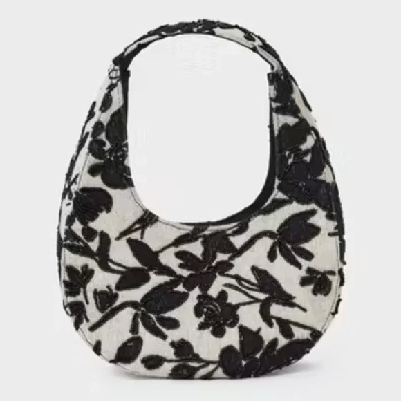 A New Day Beaded Black and White Handbag - Picture 2 of 8